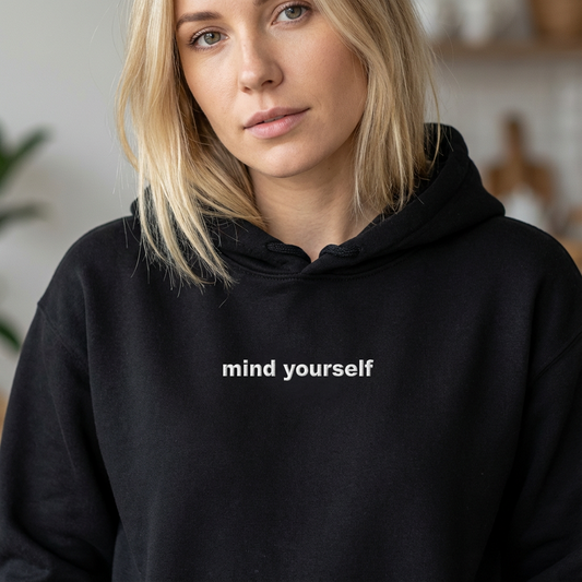 Logo Stick vorne - Organic Hoodie (Stick)