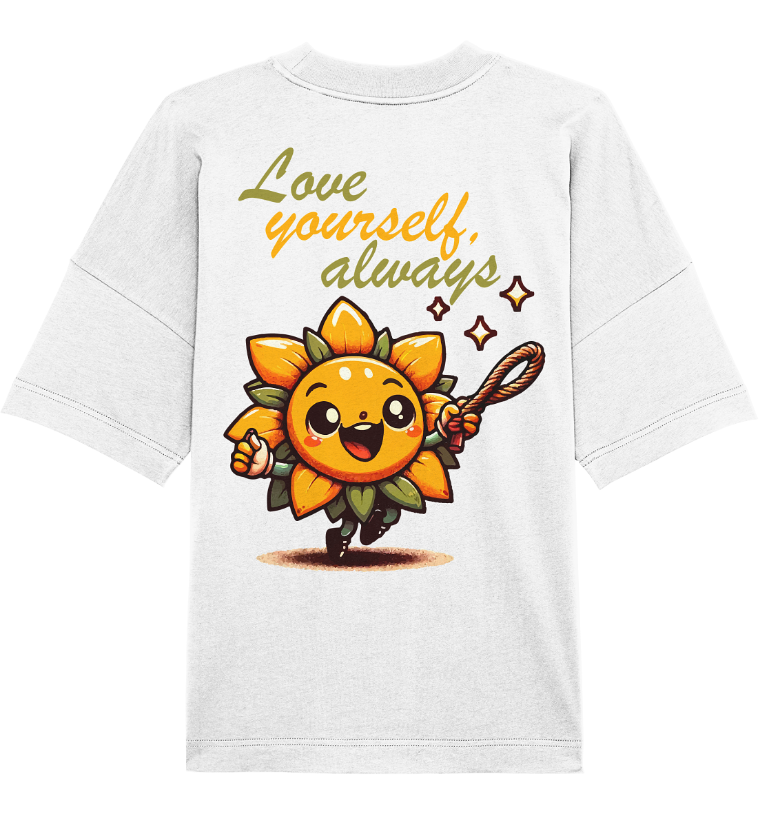 Love yourself, always "sunflower" - Organic Oversize Shirt