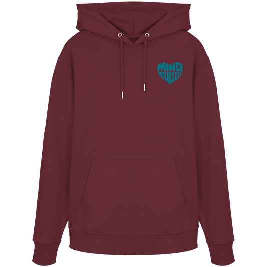 Mind Yourself cyan - Organic Hoodie