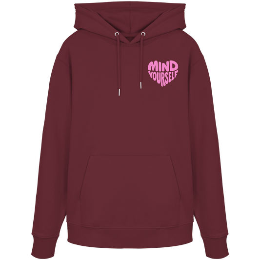 Mind Yourself pink - Organic Hoodie