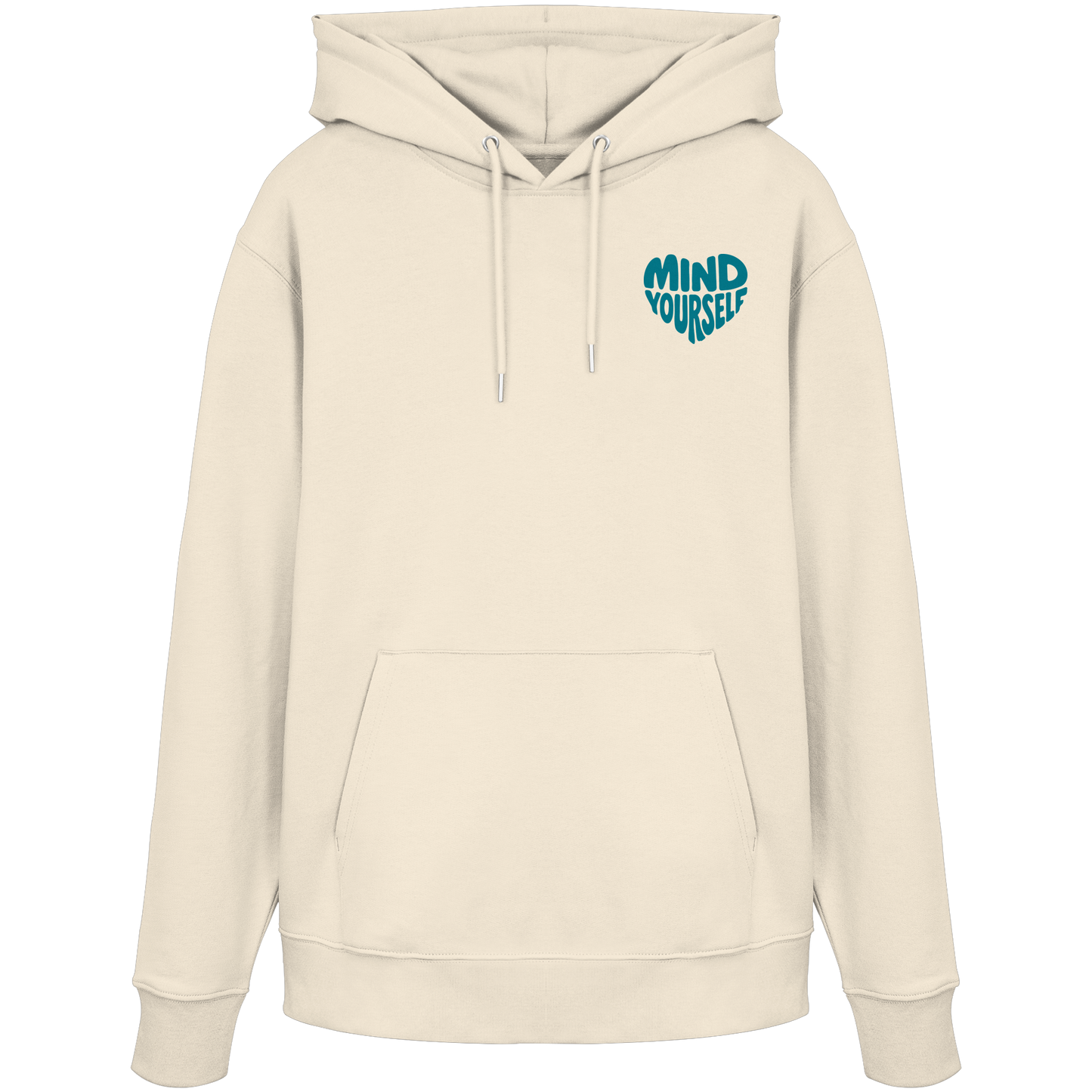 Mind Yourself cyan - Organic Hoodie
