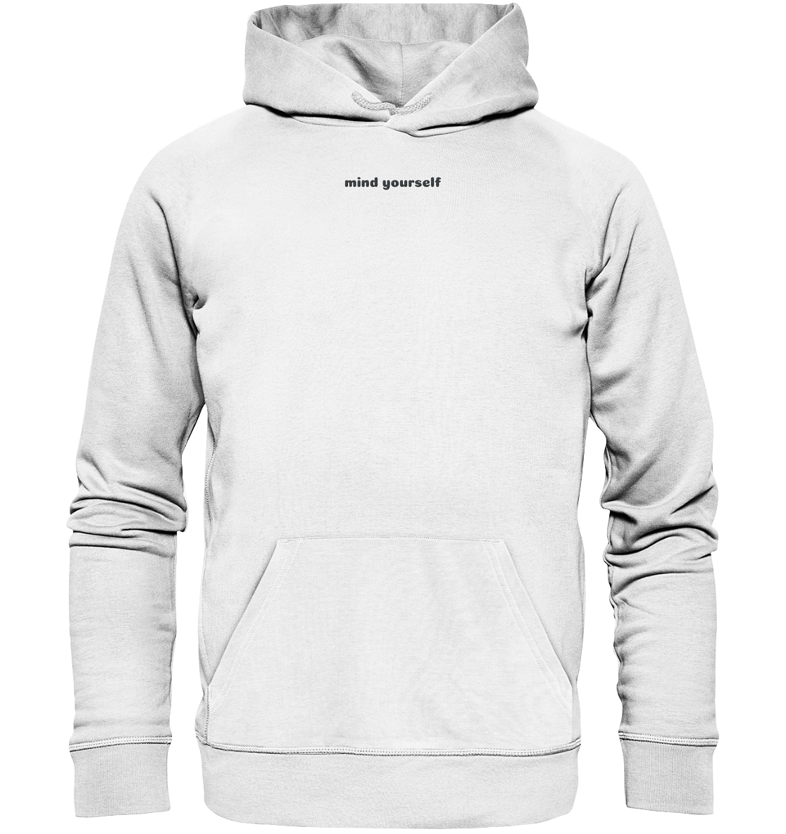 Logo Stick vorne schwarz - Organic Hoodie (Stick)