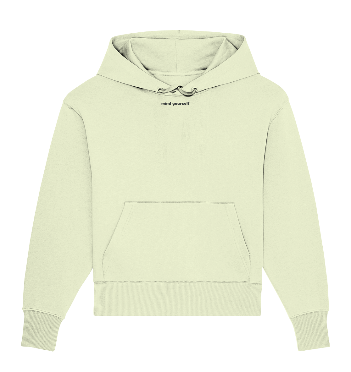 Logo Stick vorne schwarz - Organic Oversize Hoodie (Stick)