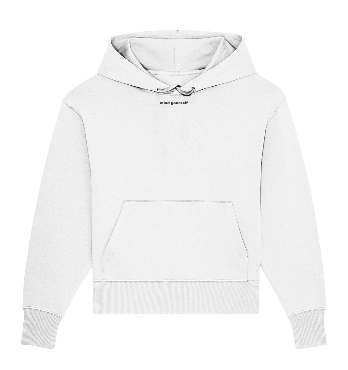 Logo Stick vorne schwarz - Organic Oversize Hoodie (Stick)