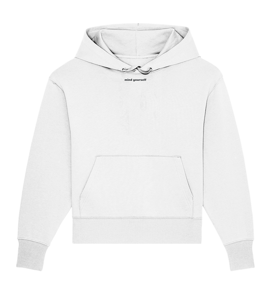 Logo Stick vorne schwarz - Organic Oversize Hoodie (Stick)