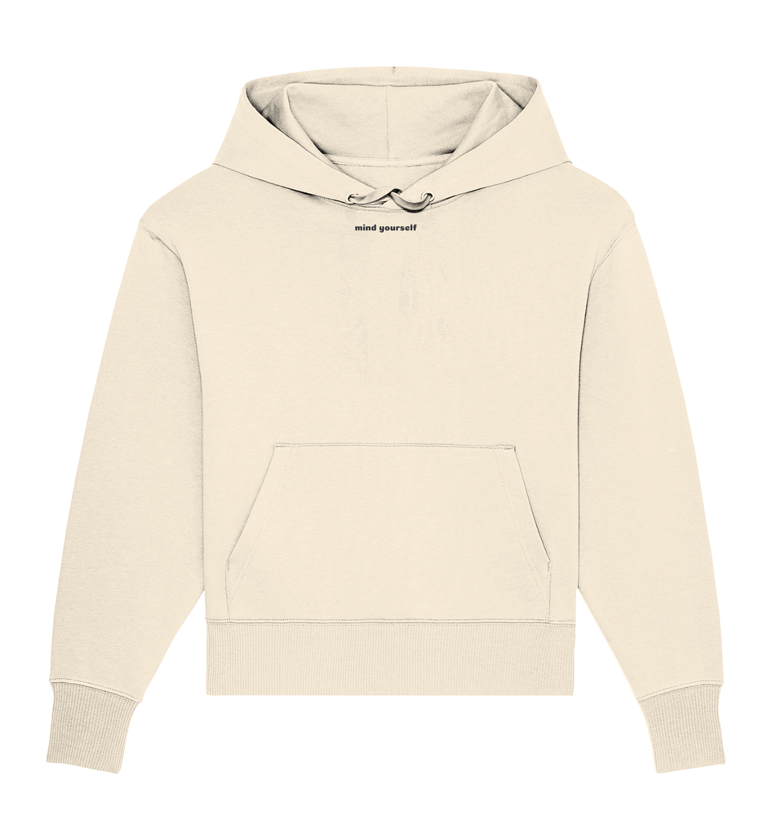 Logo Stick vorne schwarz - Organic Oversize Hoodie (Stick)